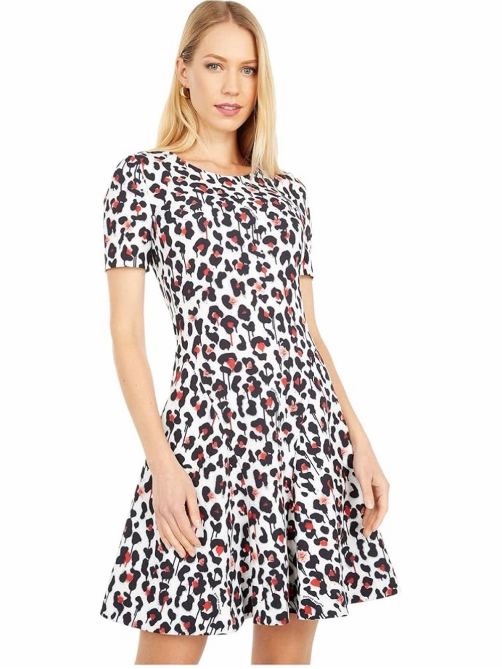 Boutique Moschino Cheetah Print Fit & Flare Dress Women’s size 8 NWT